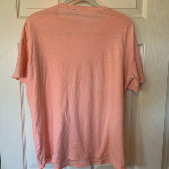Aerie Coral Distressed Oversized “Lazy Daze” Graphic Tee | Small - Picture 8 of 8